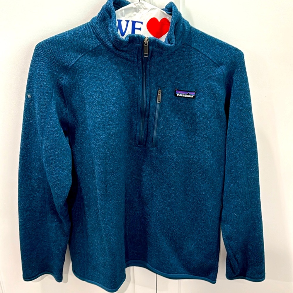 Teal Patagonia pullover jacket! Hardly used!